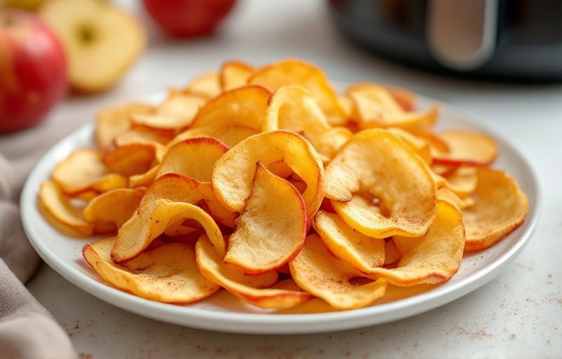Chipsy z jabłek z Air Fryer