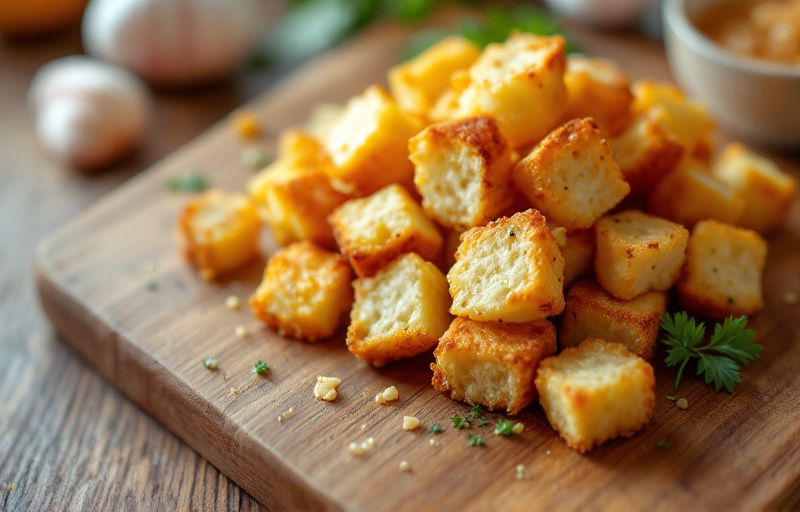 Chrupiące grzanki czosnkowe z Air Fryer