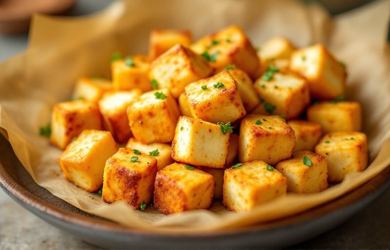 Chrupiące tofu z Air Fryer