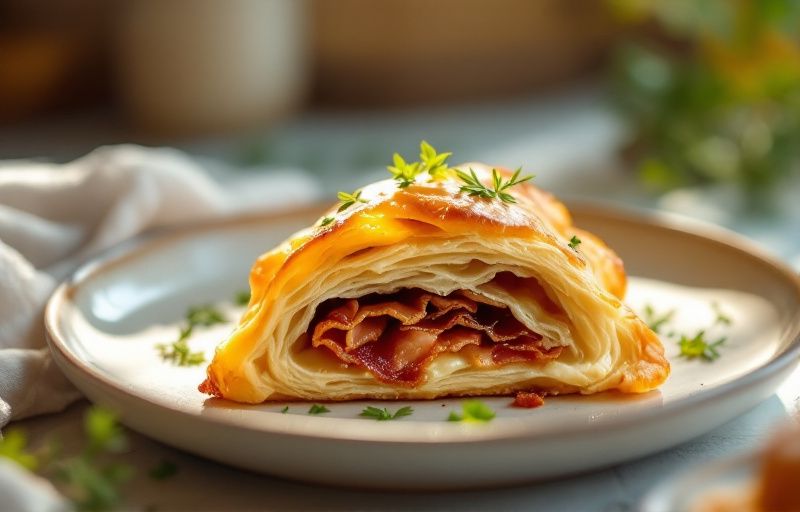 Ciasto francuskie z boczkiem z Air Fryer