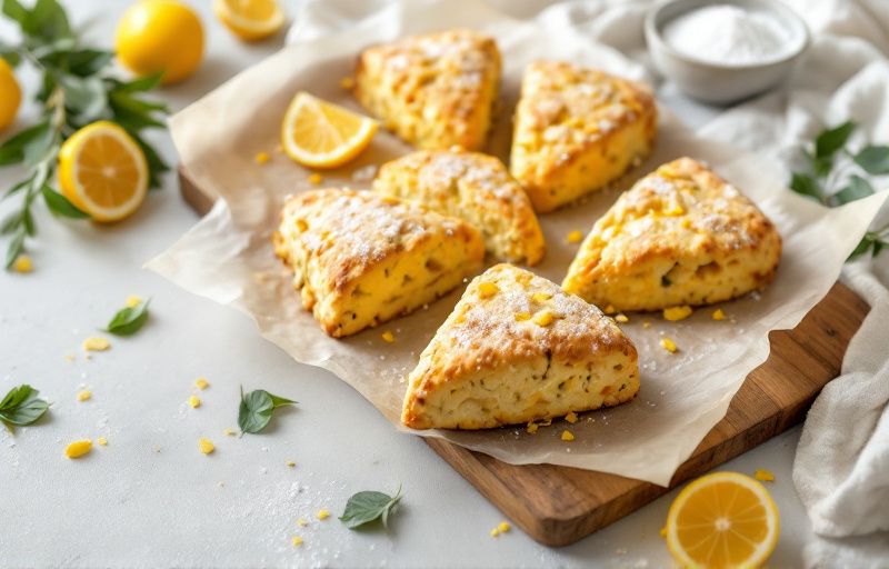 Cytrynowe ciasteczka (scone) z Air Fryer