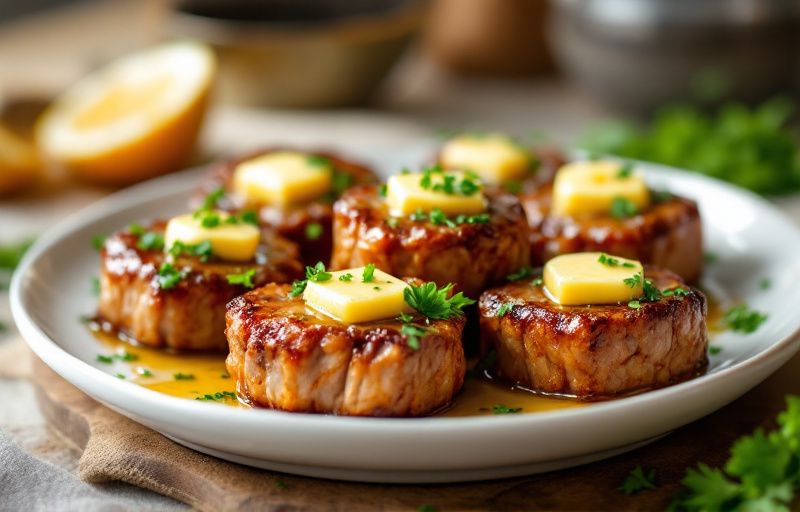 Kąski ze steka z masłem czosnkowym z Air Fryer