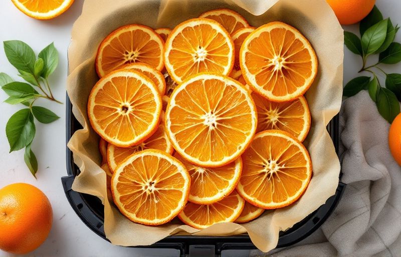 Suszone pomarańcze z Air Fryer