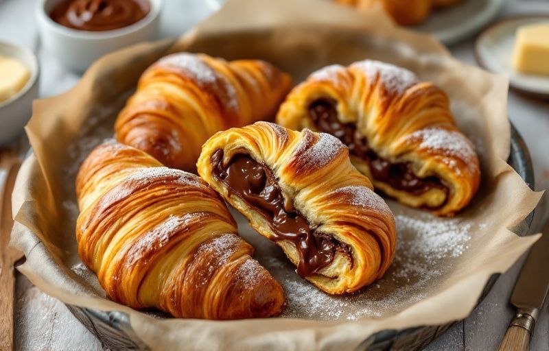 Rogaliki z ciasta francuskiego z Nutellą w Air Fryer