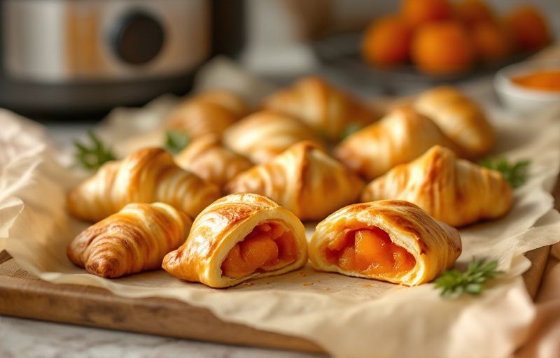 Rogaliki z nadzieniem morelowym z Air Fryer