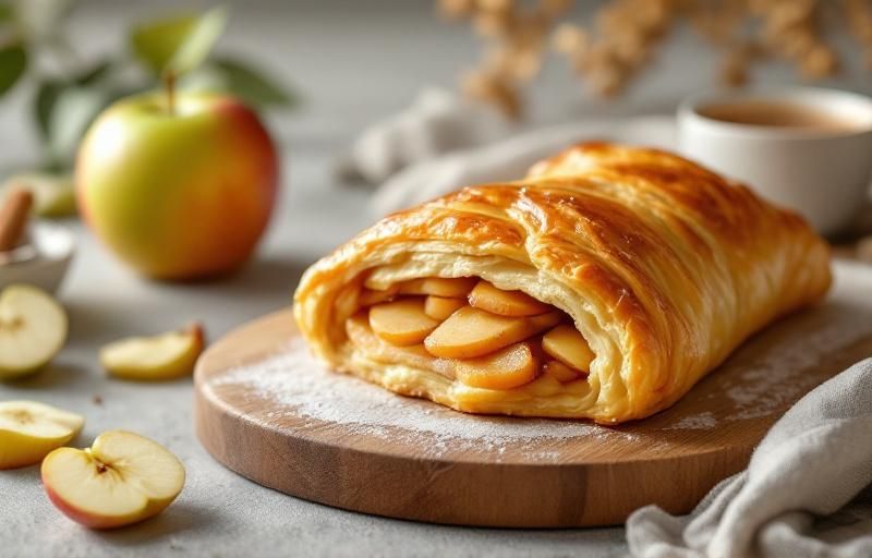 Ciasto francuskie z jabłkami