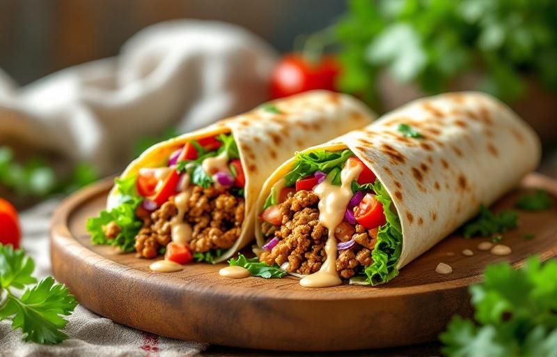 Tortilla z mięsem mielonym