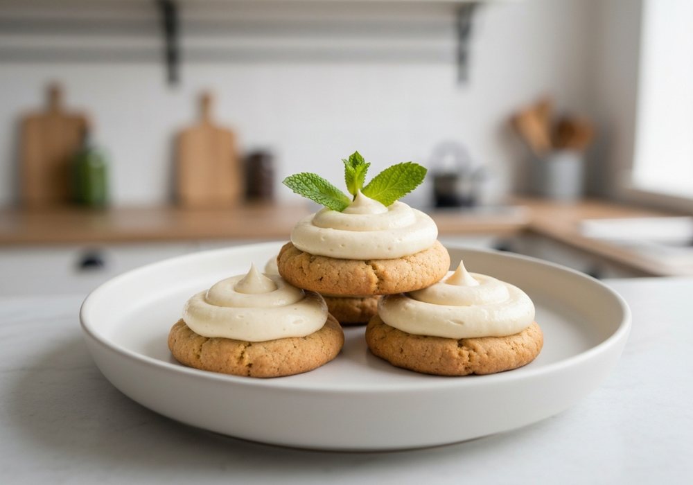 Crumbl cookies z waniliowym kremem serkowym