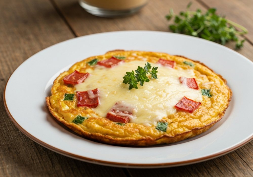 Frittata z ziemniakami, papryką i parmezanem
