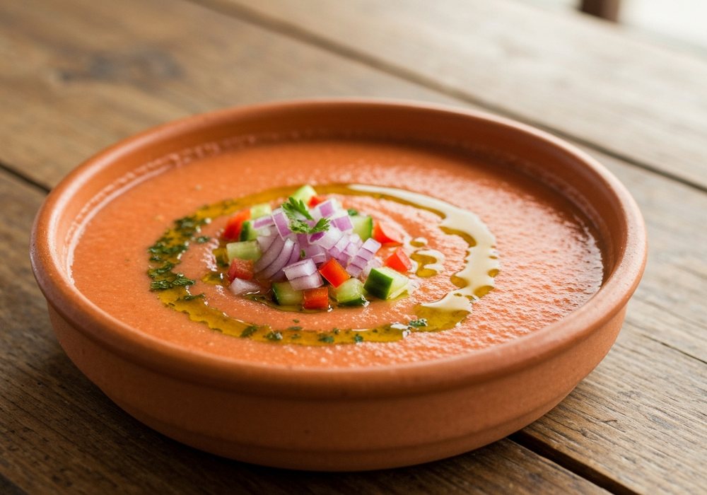 Gazpacho andaluzyjskie z dojrzałych pomidorów