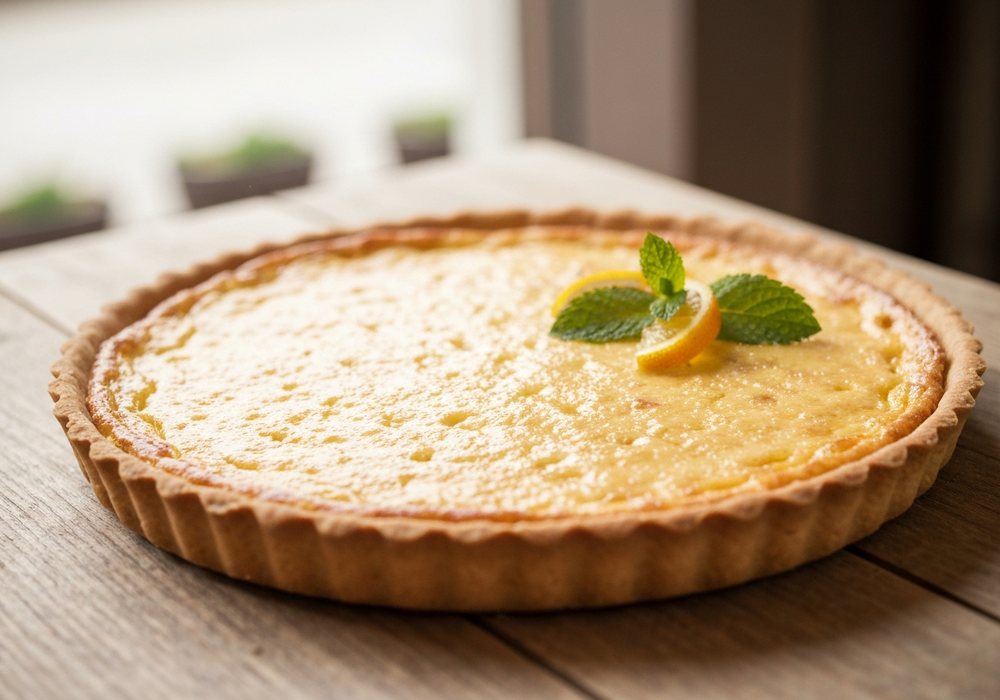 Tarta de Santiago migdałowa z cytrynową nutą