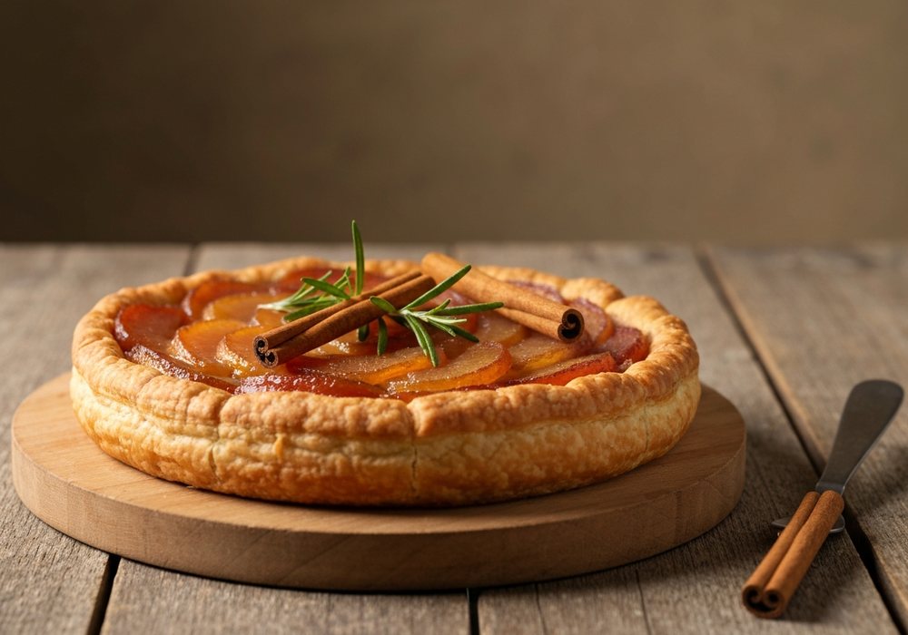 Tarta Tatin z karmelizowanymi jabłkami i maślanym ciastem