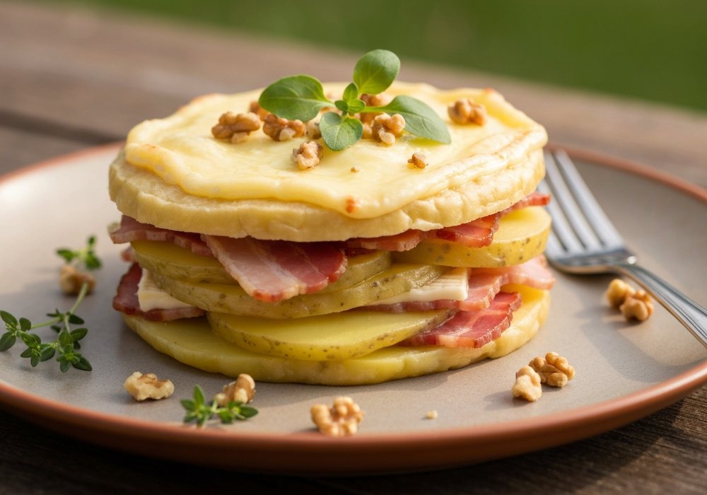 Tartiflette z boczkiem, ziemniakami i serem reblochon