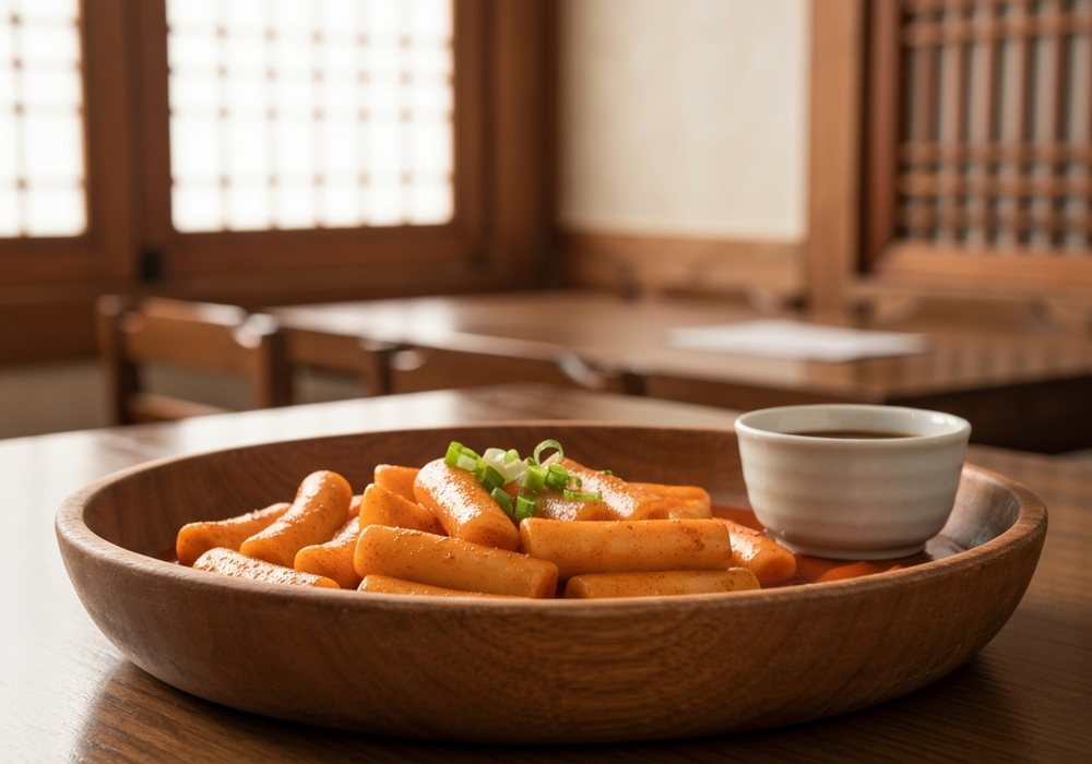 Tteokbokki – koreańskie kluski ryżowe w pikantnym sosie gochujang